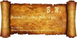 Benkóczky Móric névjegykártya